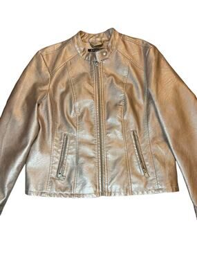 Baccini Rose Gold Faux Leather Metallic Jacket - PL